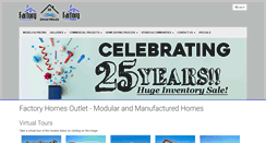 Desktop Screenshot of factoryhomesoutlet.com
